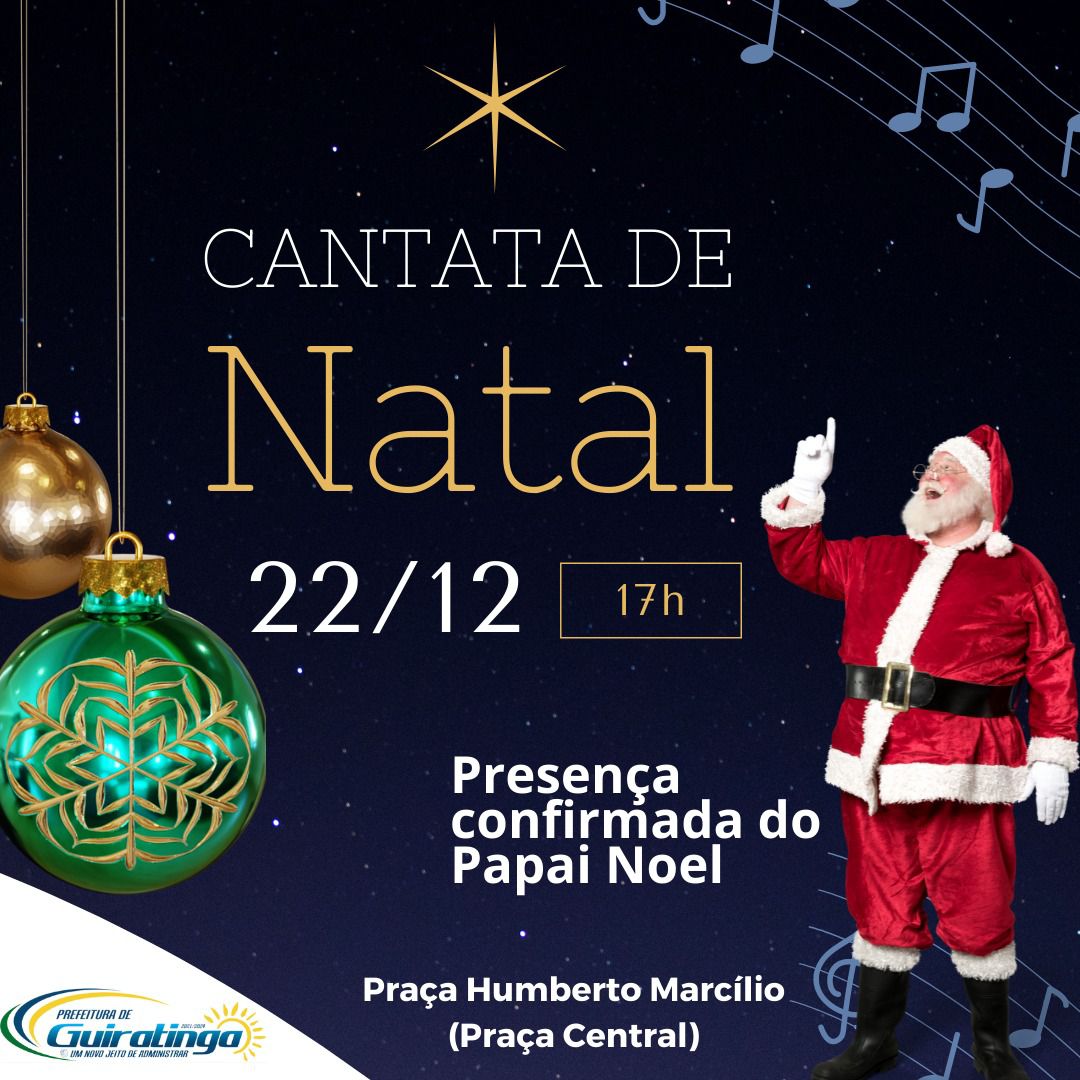 Convite Para Cantata de Natal – Evento 22/12 – Prefeitura Municipal de  Guiratinga